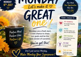 6TH JULY,HAPPY MONDAY!